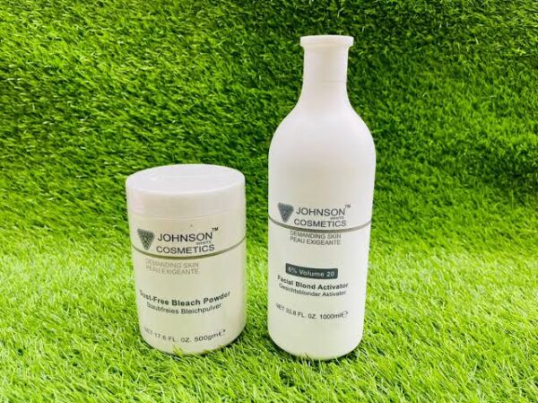 Johnson's cosmetic skin polish official blond activator and bleach powder